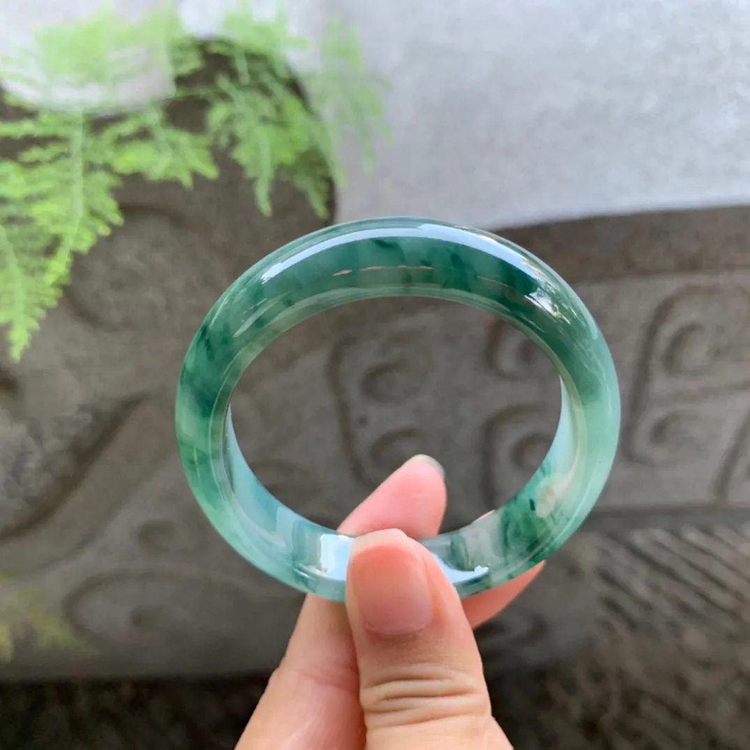 圈口 55.5-47.5-11.8-6.8【飘花贵妃手镯】贵妃55 56可戴