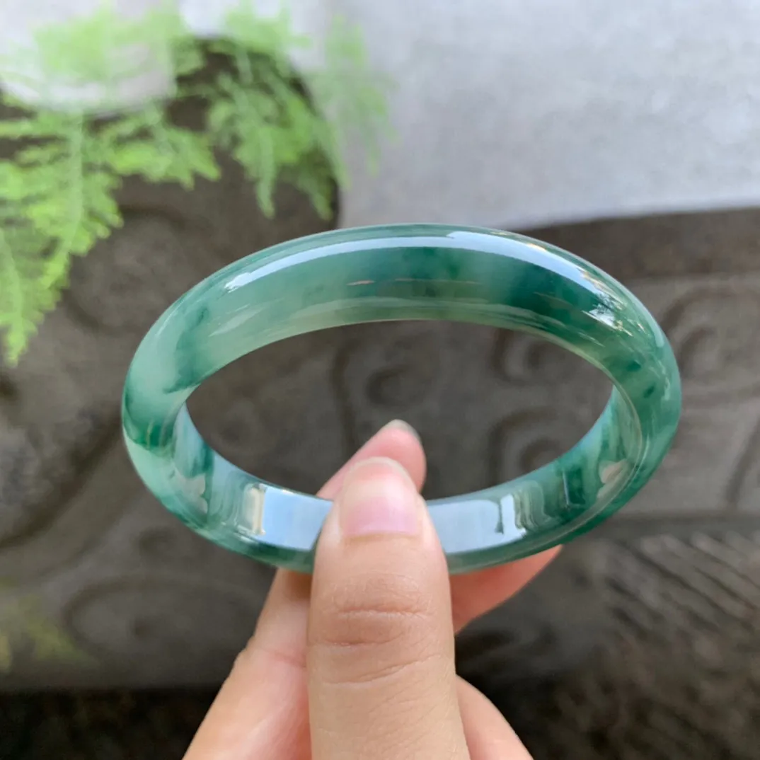 圈口 55.5-47.5-11.8-6.8【飘花贵妃手镯】贵妃55 56可戴