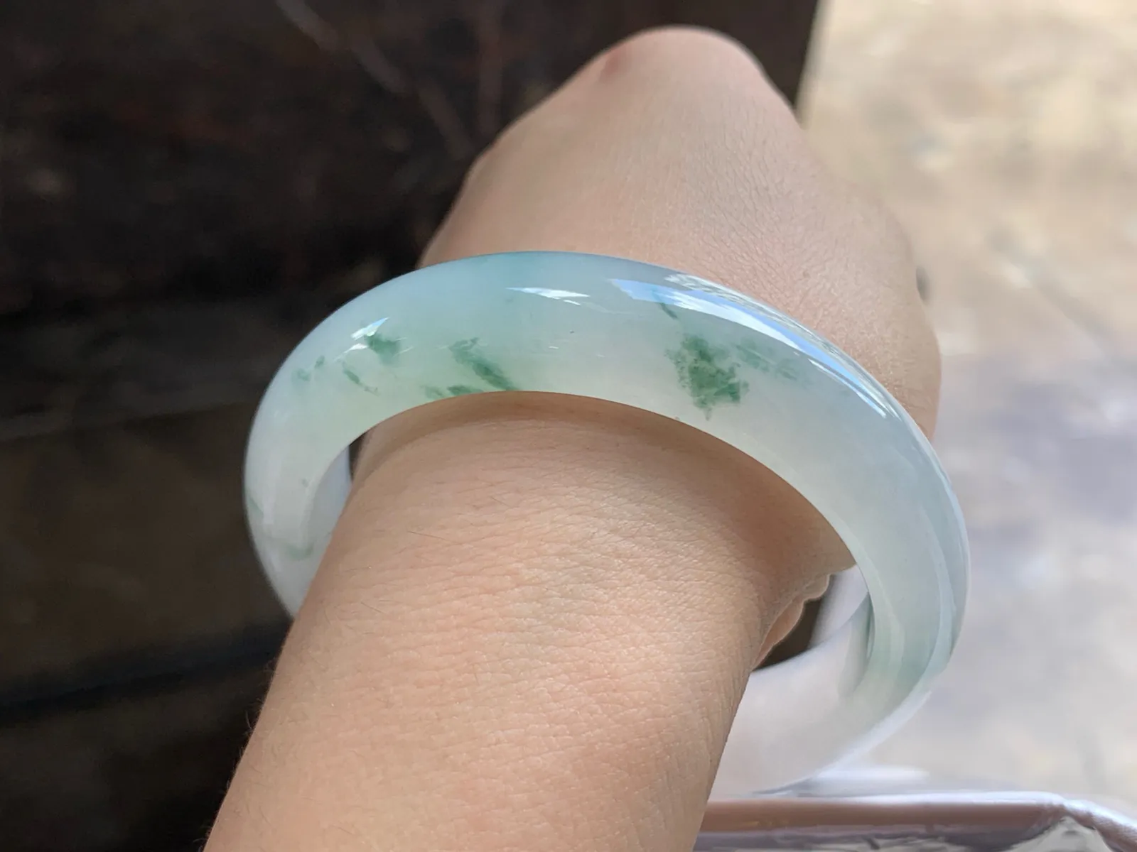53-13-8.2

冰蓝花手镯^_^飘花灵韵 种水足 清新