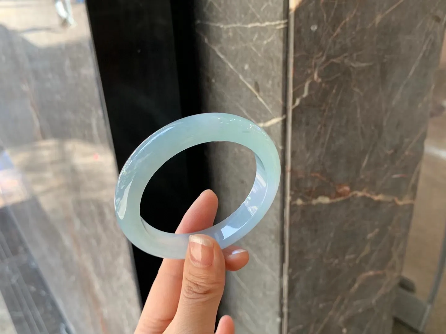 ｜55圈口
天空蓝底，晴空万里，冰润一体，