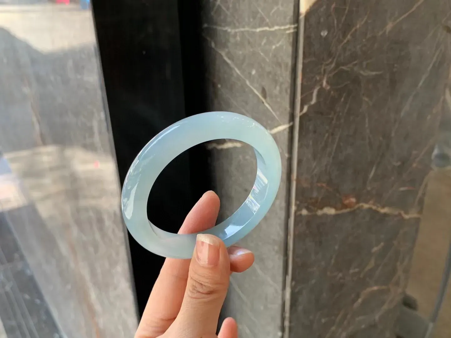 ｜55圈口
天空蓝底，晴空万里，冰润一体，