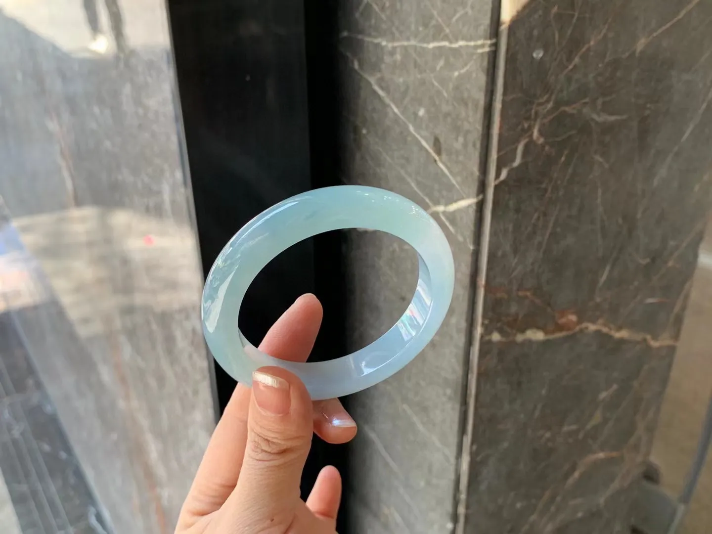 ｜55圈口
天空蓝底，晴空万里，冰润一体，