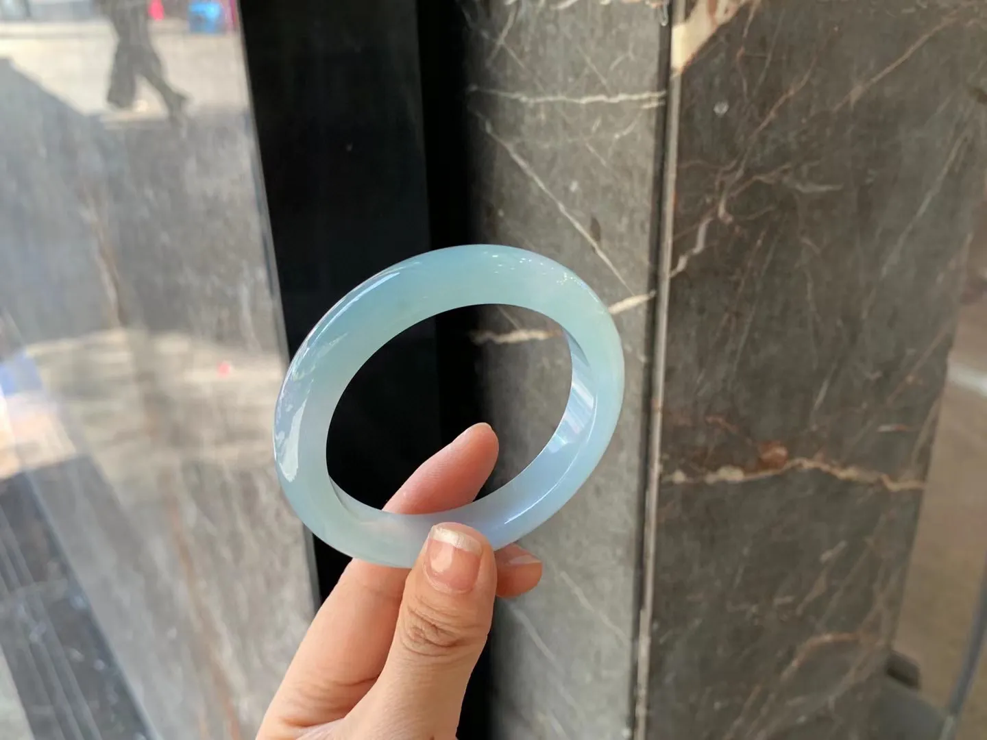｜55圈口
天空蓝底，晴空万里，冰润一体，