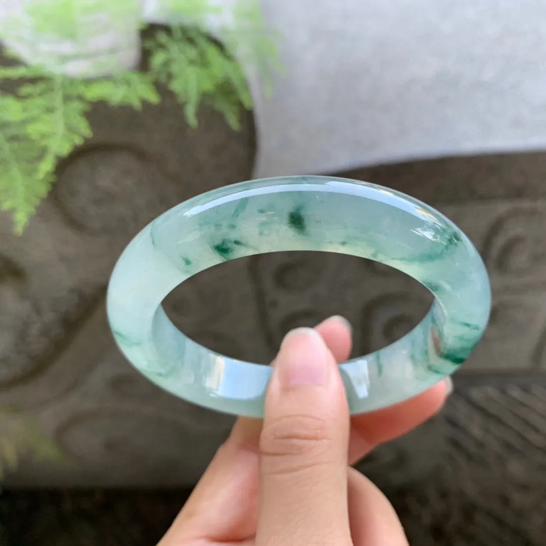 圈口 55.6-12-9.1【冰飘花正圈手镯】正圈55 56可戴