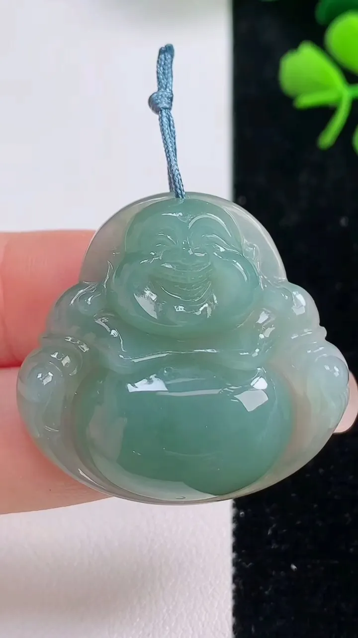 天然A货翡翠佛公吊坠，尺寸32.2-34-7.2，重量:12.52g
9月1日
