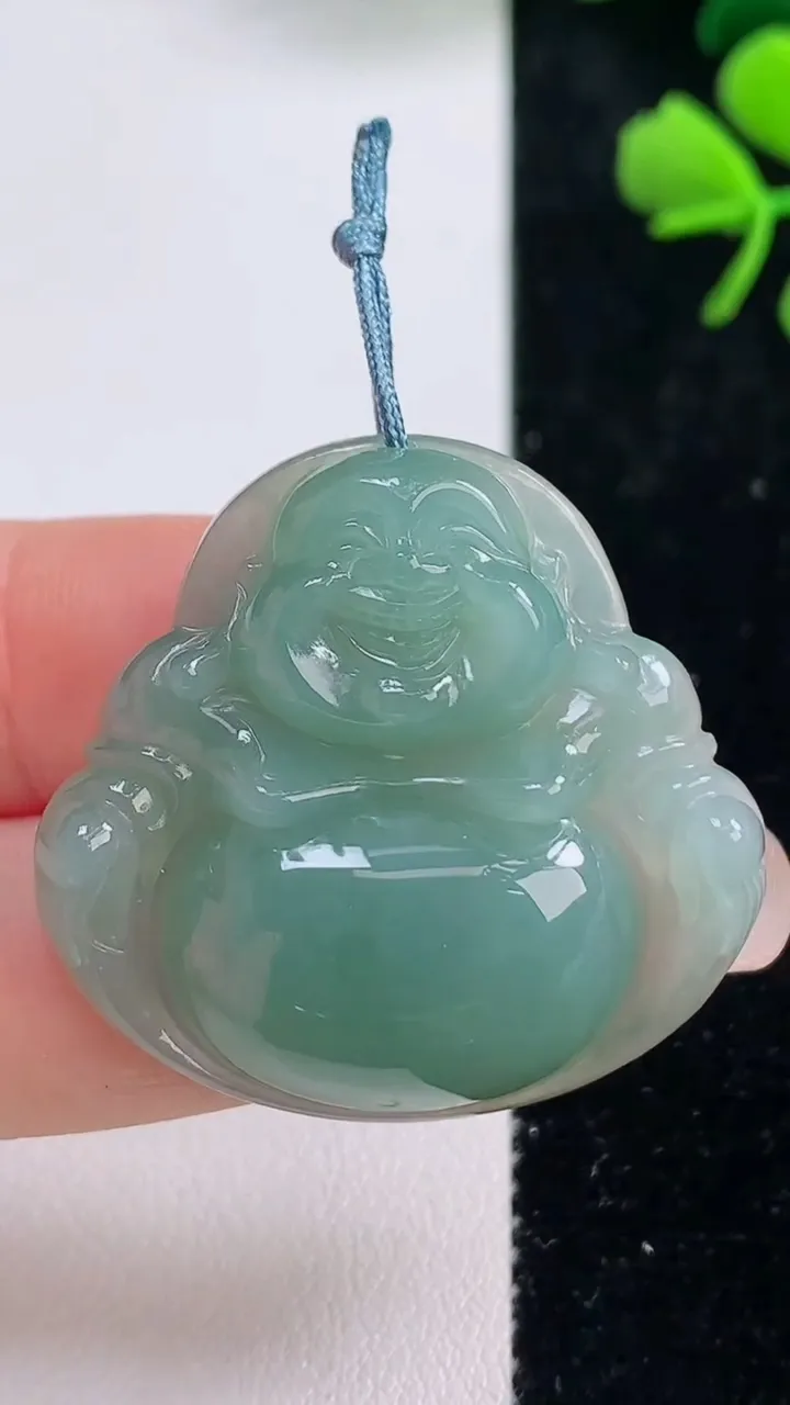 天然A货翡翠佛公吊坠，尺寸32.2-34-7.2，重量:12.52g
9月1日