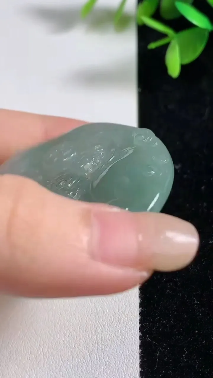 天然A货翡翠文殊菩萨吊坠，尺寸51.7-5，重:26.36g
9月9日
