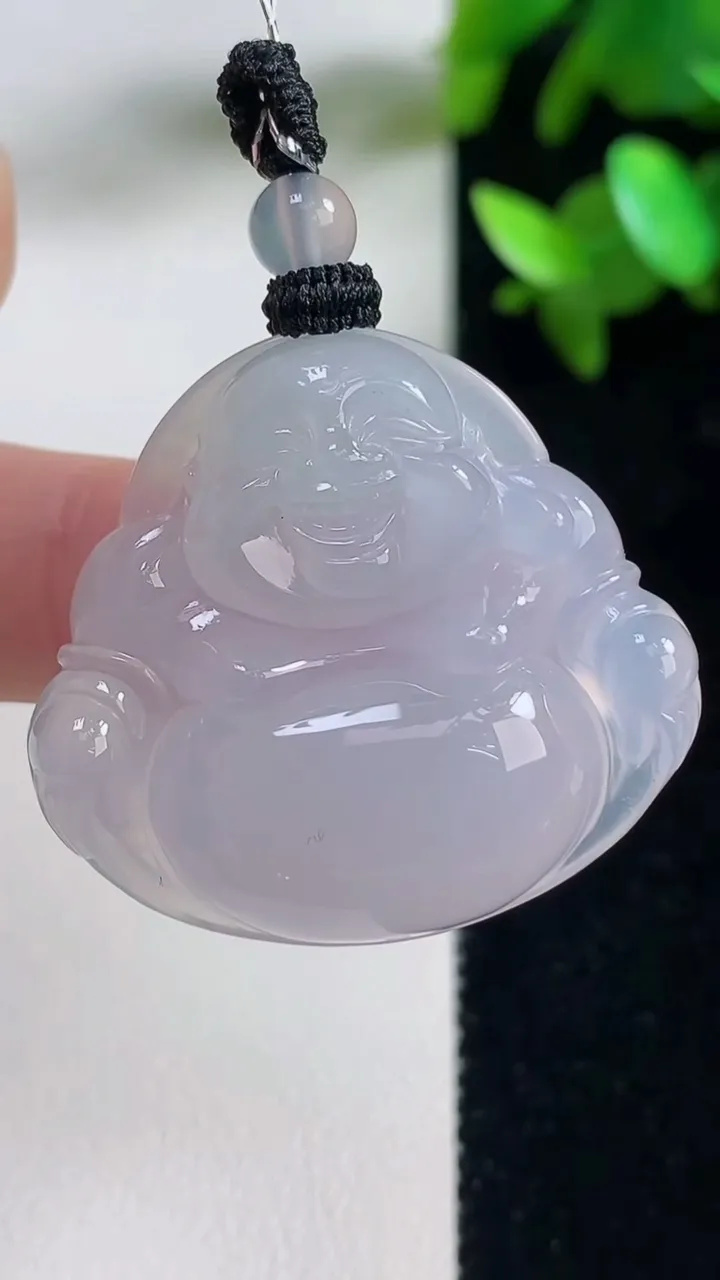 天然A货翡翠种紫罗兰佛公吊坠，尺寸30.7-32.8-7.6，重量:12.49g
9月11日