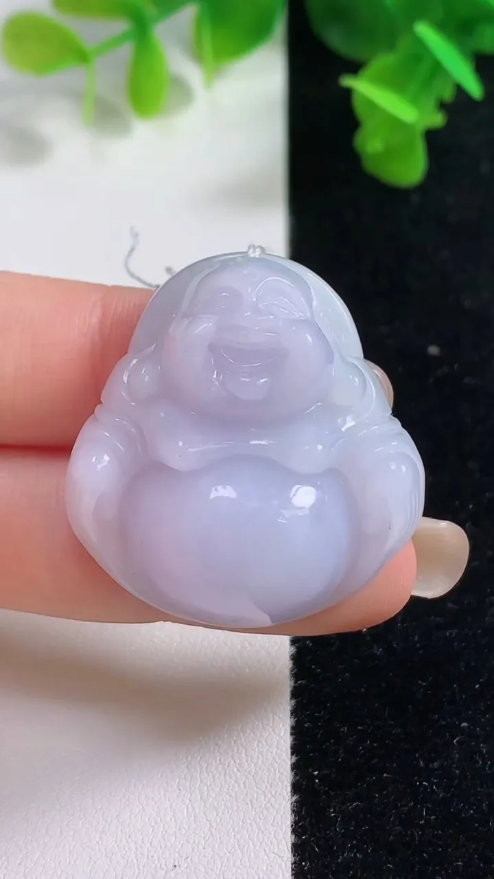 天然A货翡翠紫罗兰佛公吊坠，尺寸34-32-12.5，重量:21.49g
9月14日