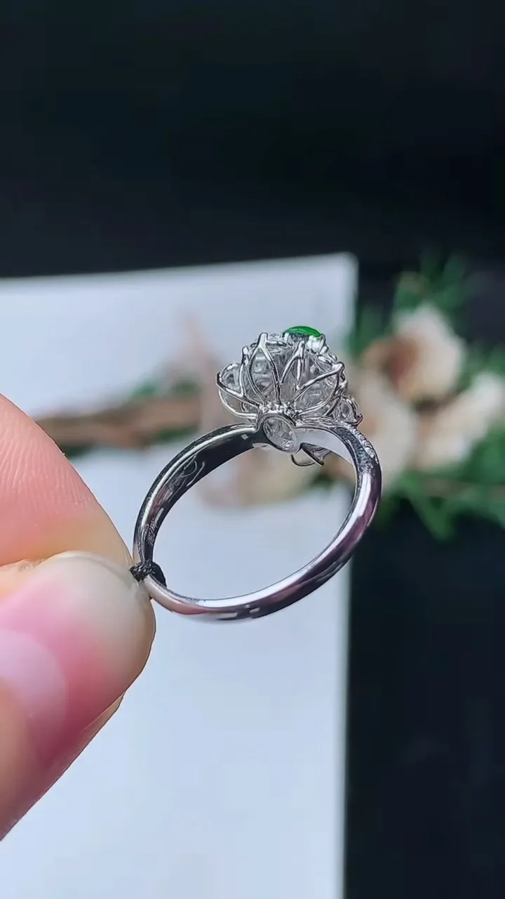 天然A货翡翠葫芦戒指，尺寸17-6.8-4.4，重量:3.12g2025年9月14日
工厂直销收藏佳品,种好水足，色泽均匀，有种有色，上手高大气！