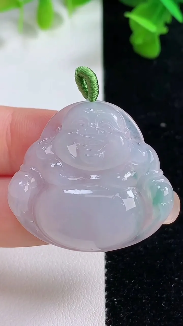 天然A货翡翠冰种飘花佛公吊坠，尺寸31.7-34.6-5.5，重量:9.34g
9月14日