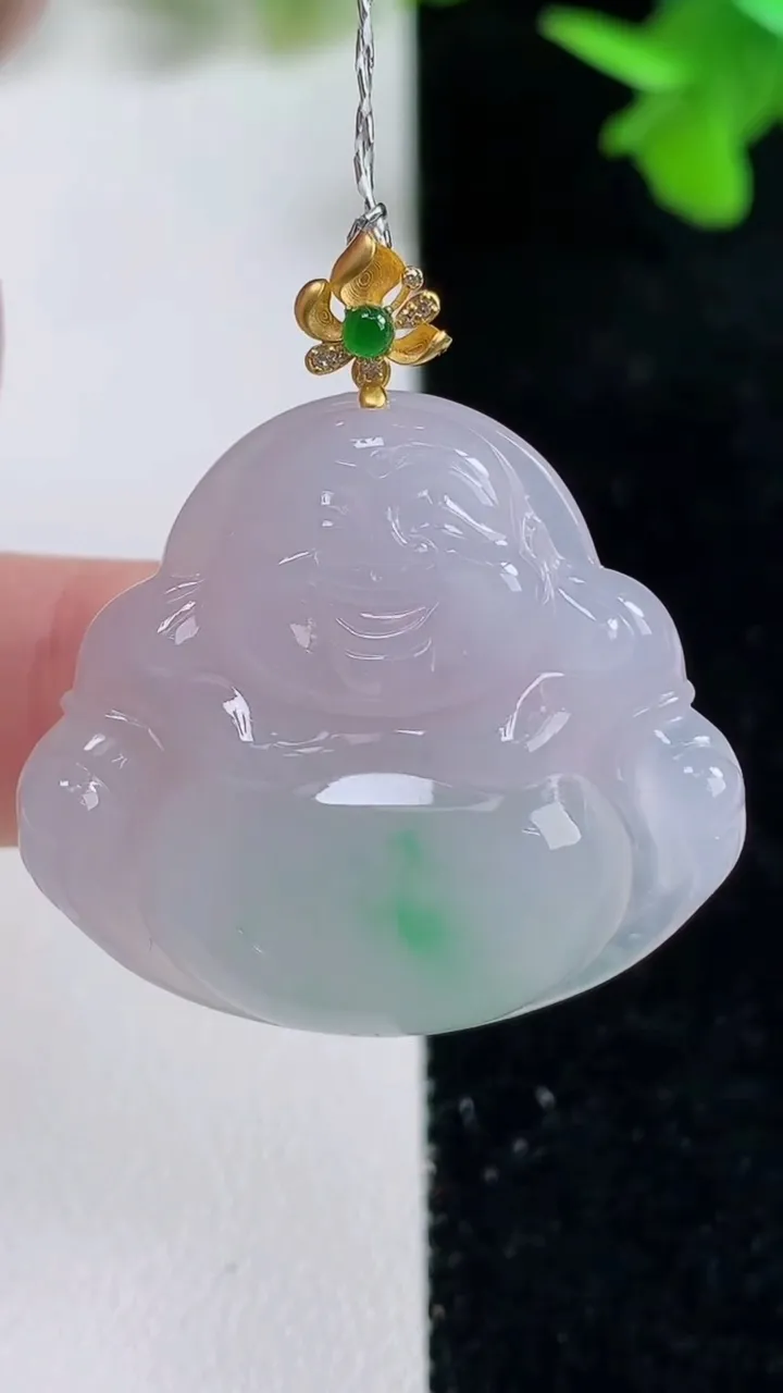 天然A货翡翠佛公吊坠，尺寸28-30.8-5，重量:7.66g
9月16日