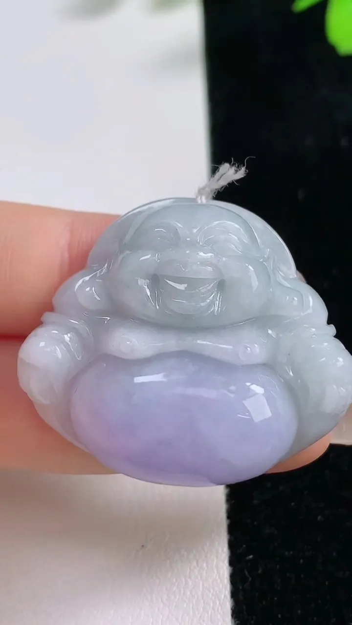 天然A货翡翠紫罗兰佛公吊坠，尺寸31-36.5-10.6，重量:19.14g
9月17日