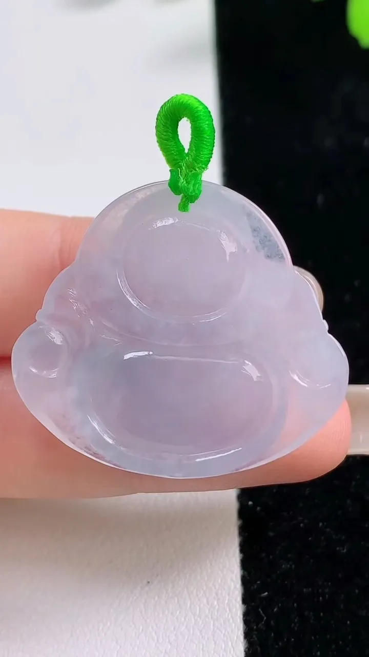 天然A货翡翠冰种紫罗兰佛公吊坠，尺寸29.5-33.3-5.8，重量:8.42g
9月17日