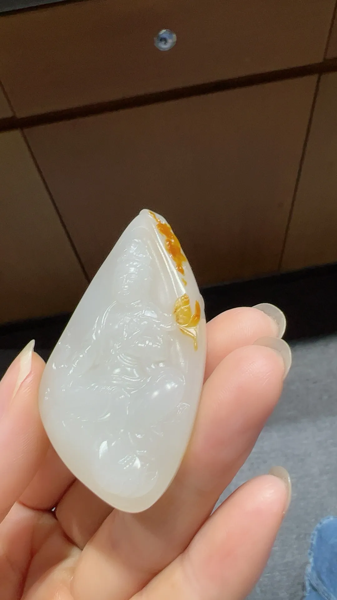 高品质｜红皮白肉｜观音

重27.6克 尺寸56*32*10.5mm