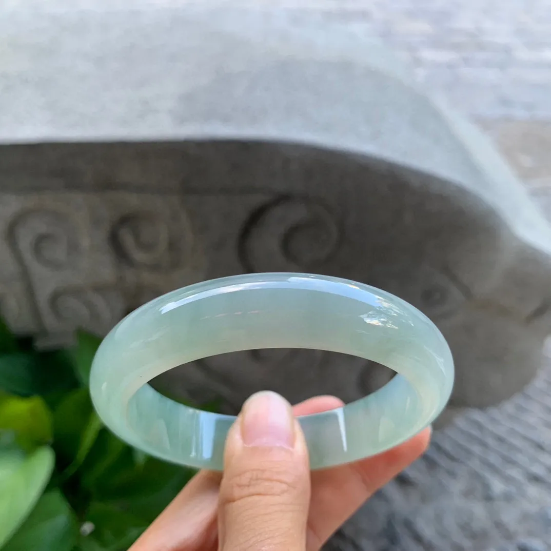 圈口56.2-13-8.2 【冰种芙蓉绿正圈手镯】正圈56 57可戴