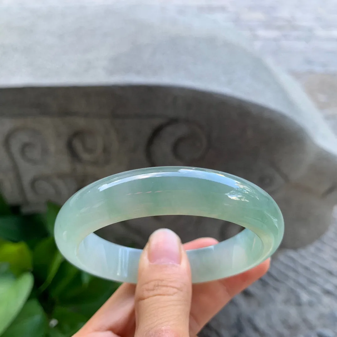 圈口56.2-13-8.2 【冰种芙蓉绿正圈手镯】正圈56 57可戴