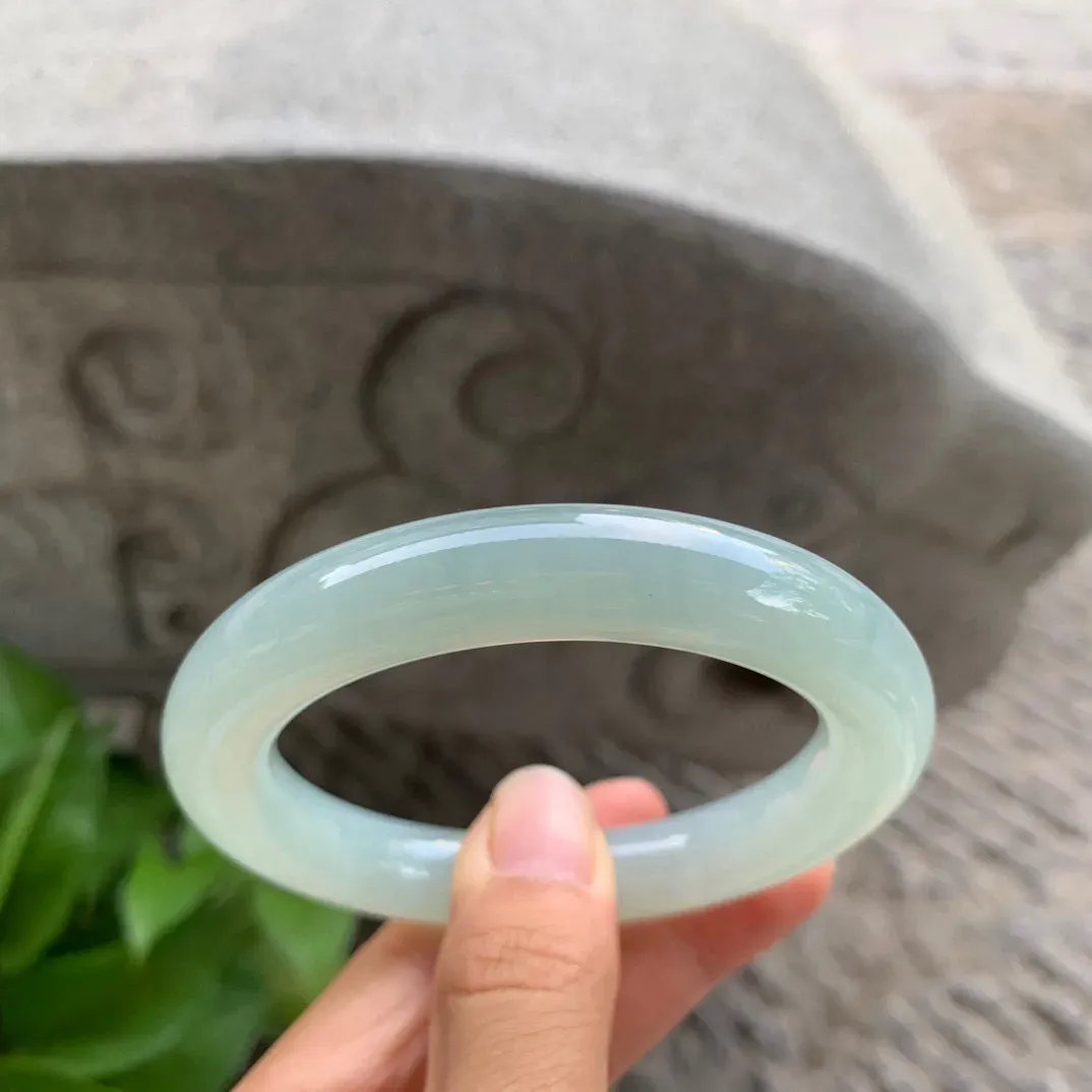 圈口55-11.2 【冰晴水圆条手镯】圆条55 56可戴