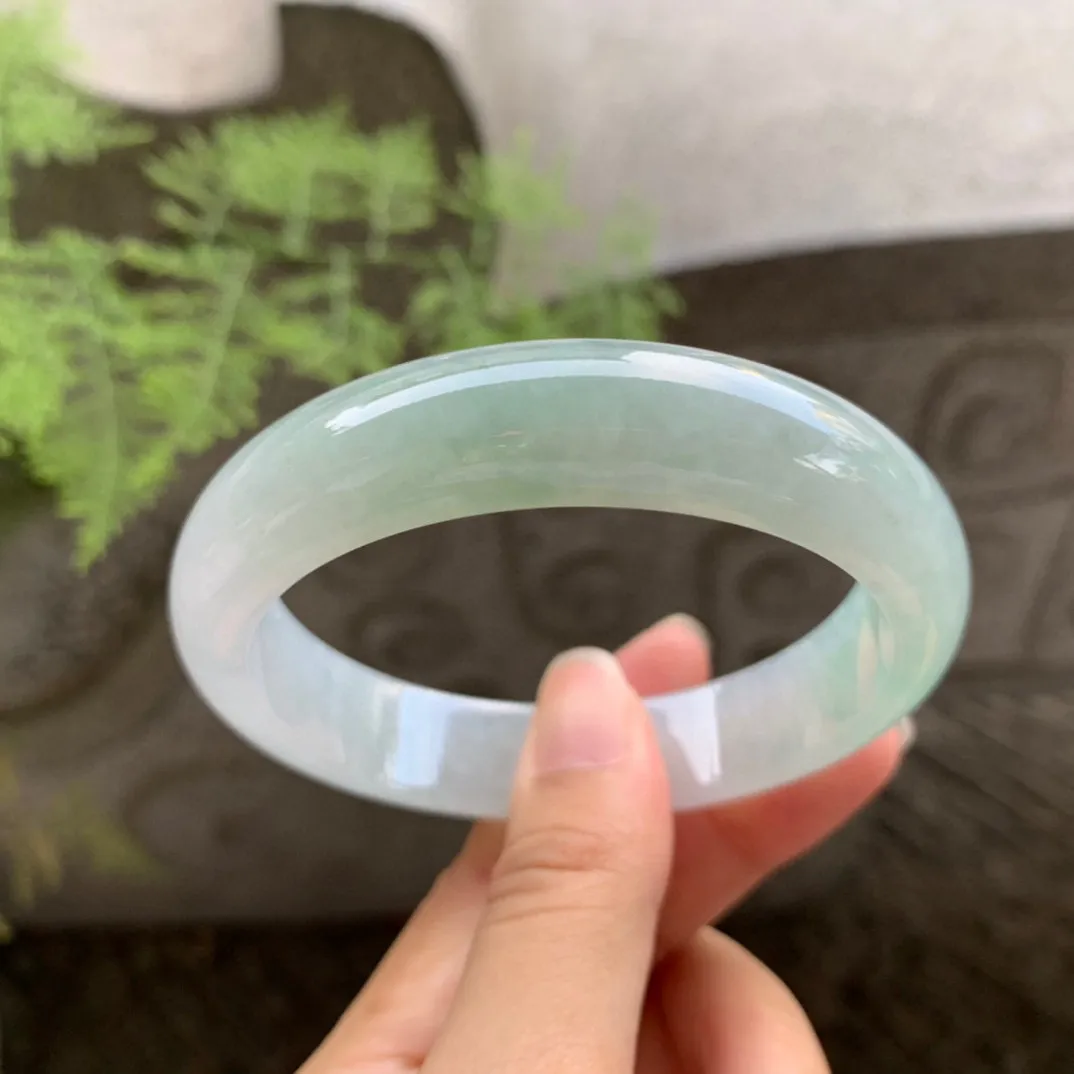 大圈口 58-13.5-7.8【清爽飘绿正圈手镯】正圈58 59可戴
