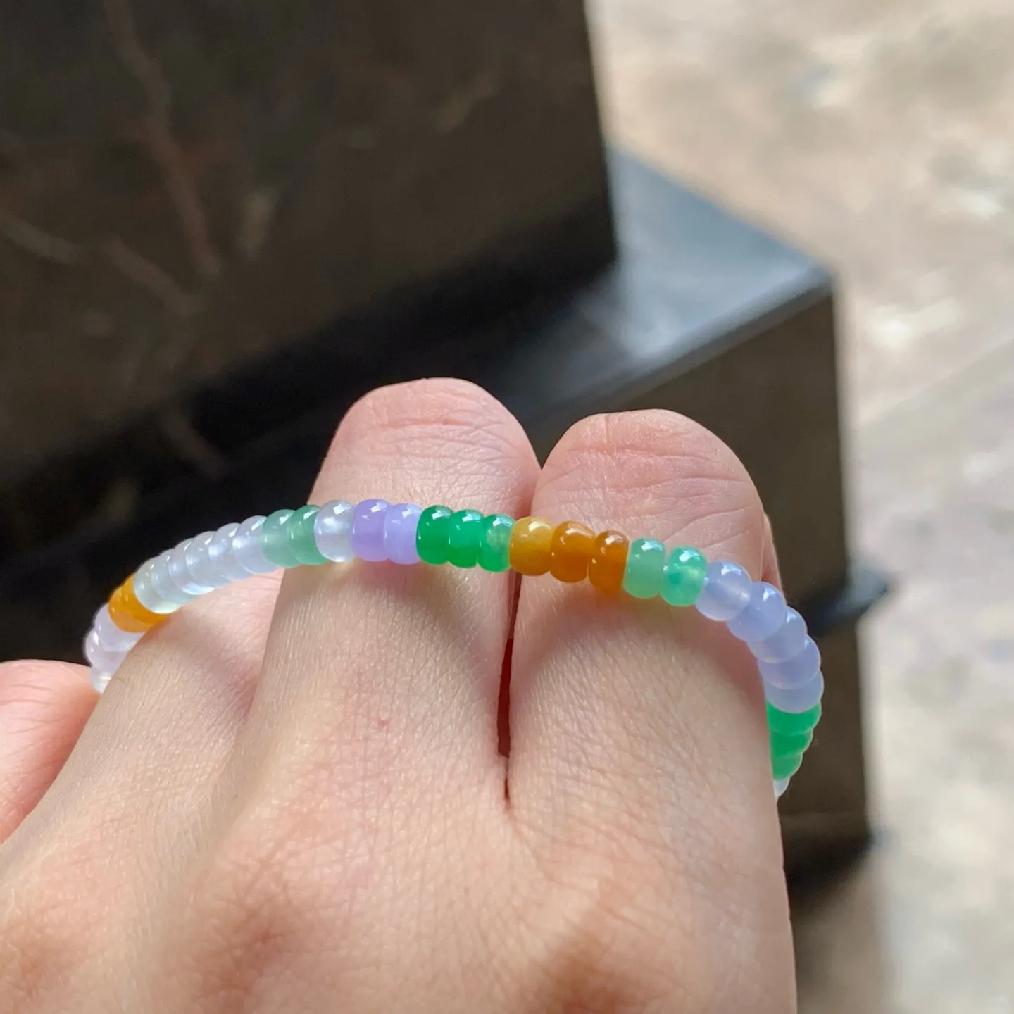 冰种彩色算盘手串
种好水足 干净清爽