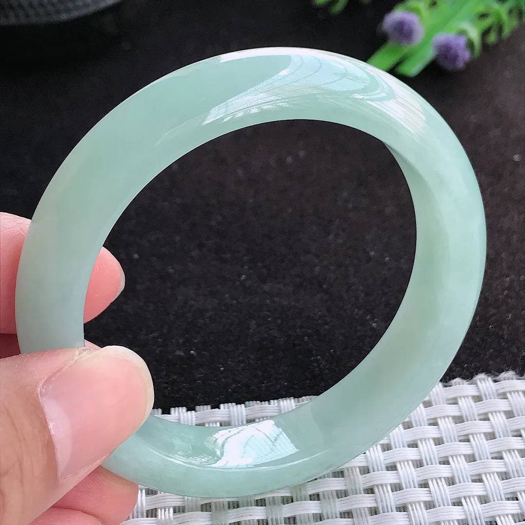 自然光52.5/12.4/8.3老坑冰润起胶冰晴手镯天然翡翠玉镯女款