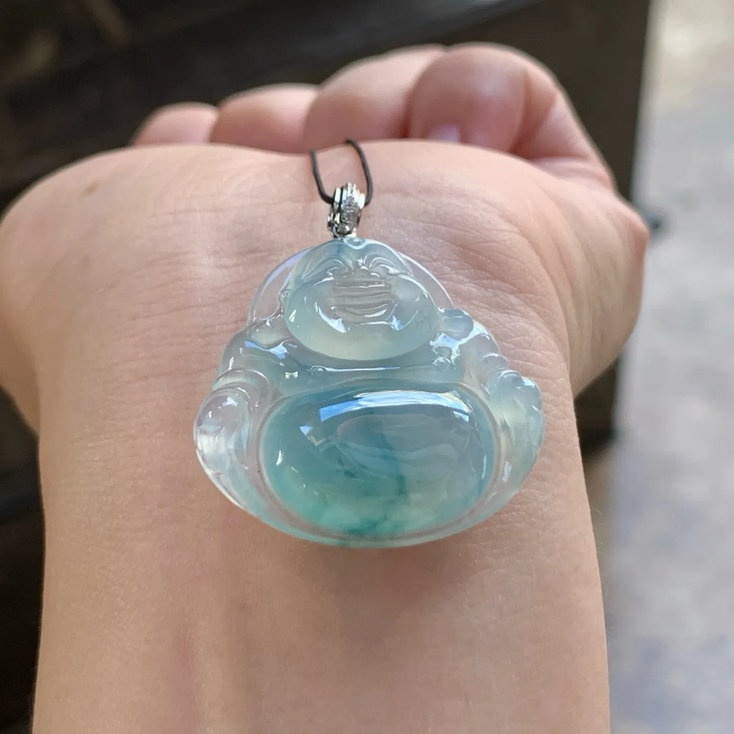 冰种飘花坐佛
