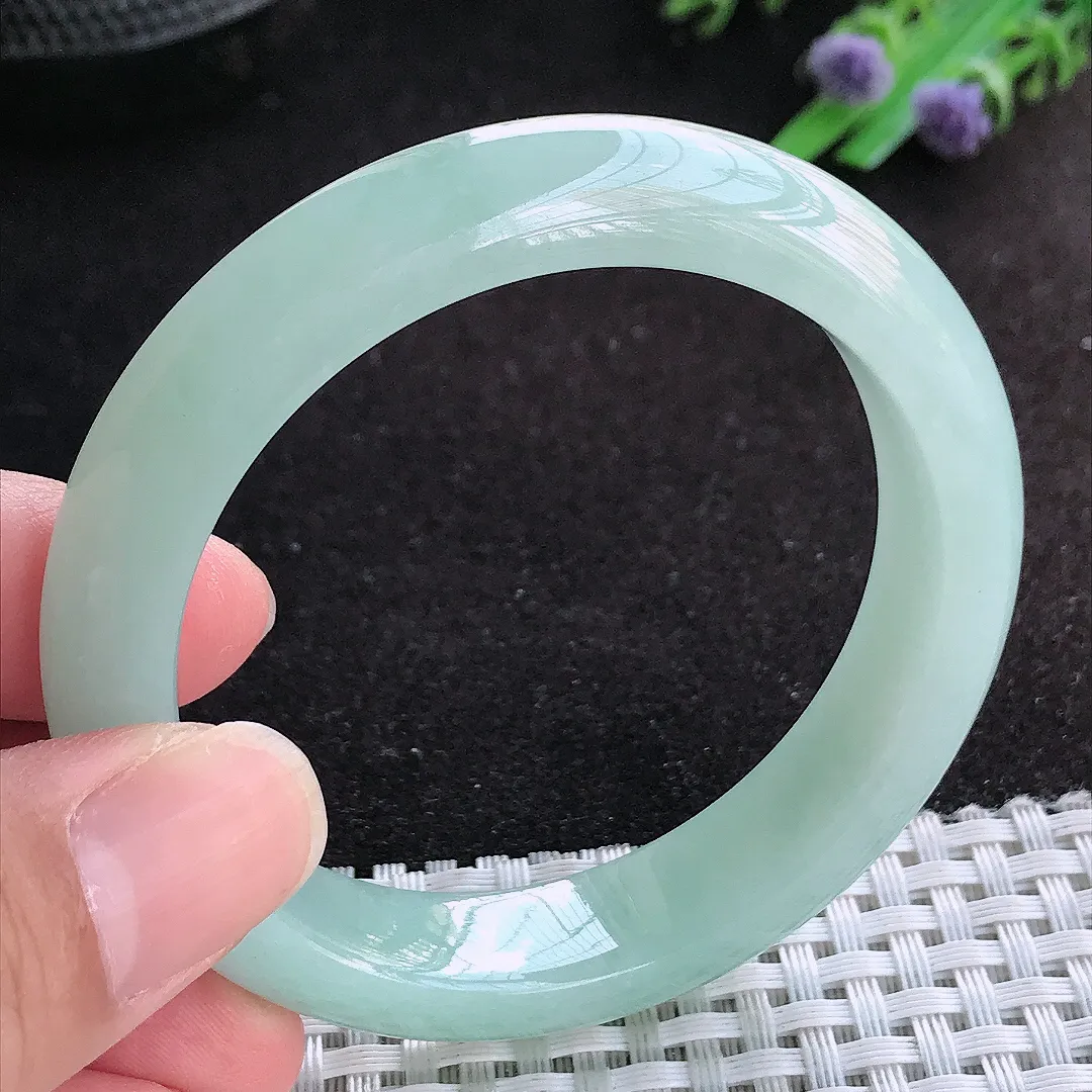 自然光52.5/12.4/8.3老坑冰润起胶冰晴手镯天然翡翠玉镯女款