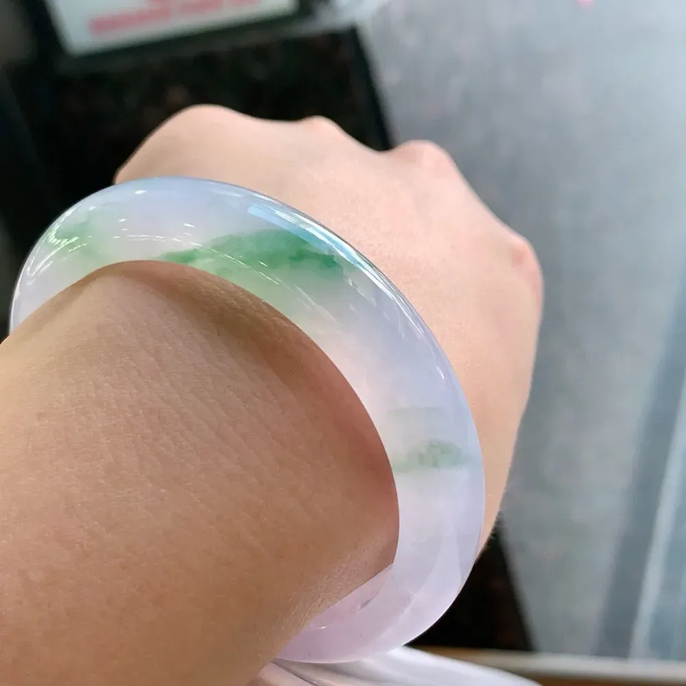 正圈高冰紫罗兰飘花 无瑕 尺寸:53.8/11.8/8.1 种色俱佳🥰🥰