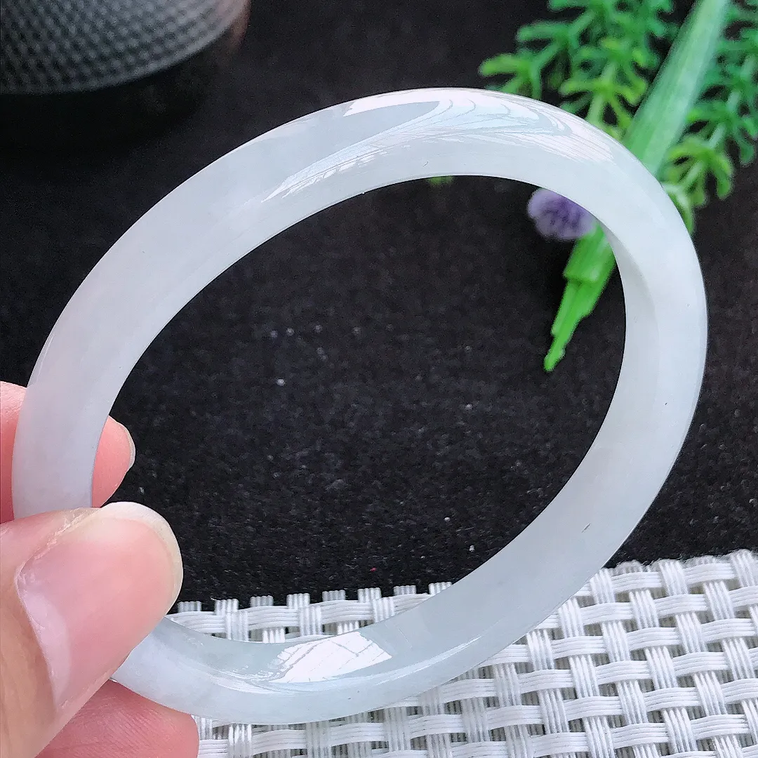 自然光57.5/53/9/7老坑秀气冰润贵妃手镯天然翡翠玉镯百搭女款
