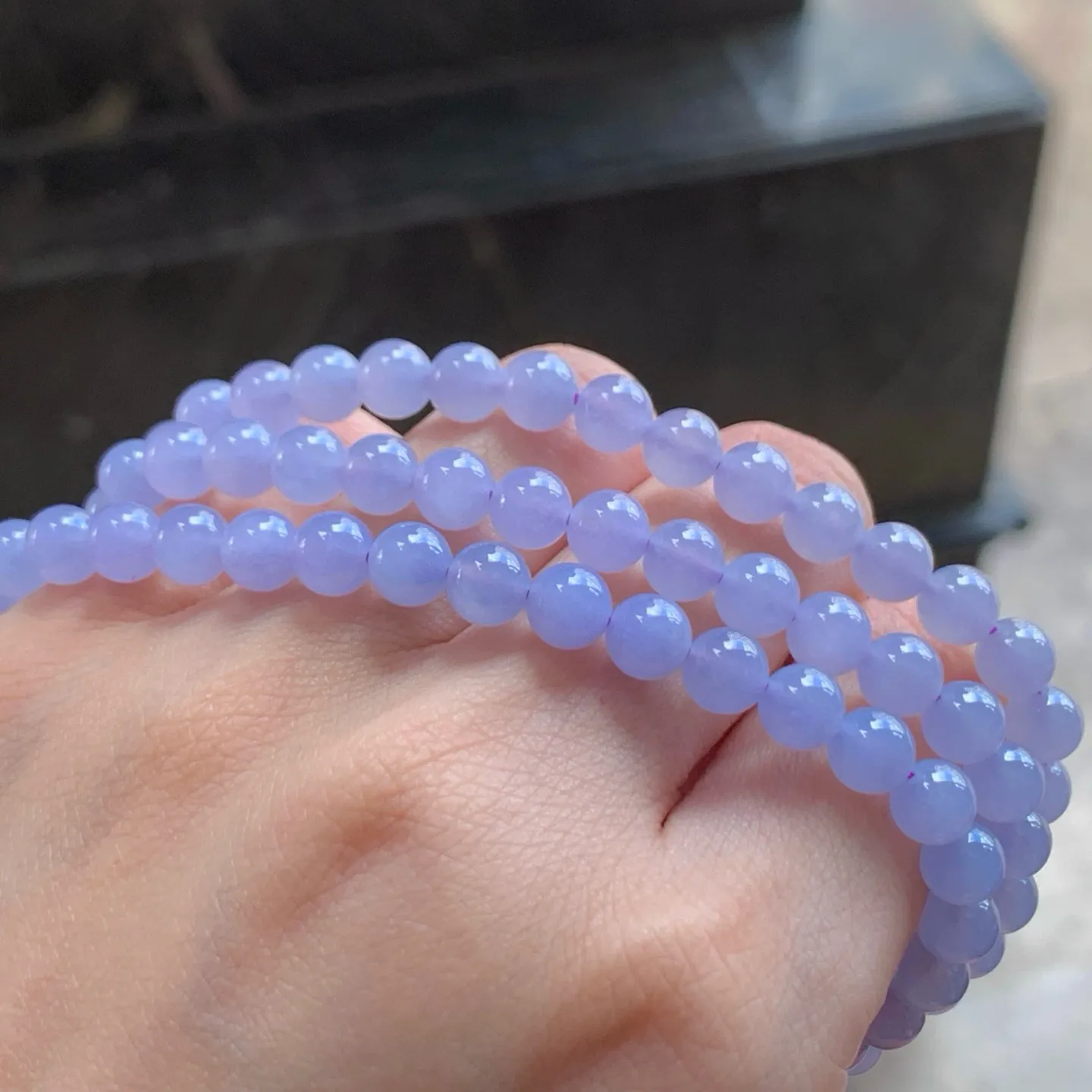 冰种春色珠链
种色俱佳 水润清爽