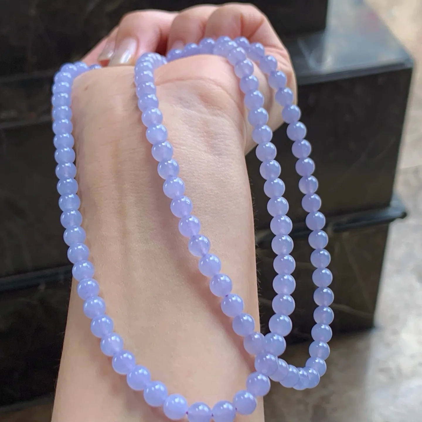 冰种春色珠链
种色俱佳 水润清爽