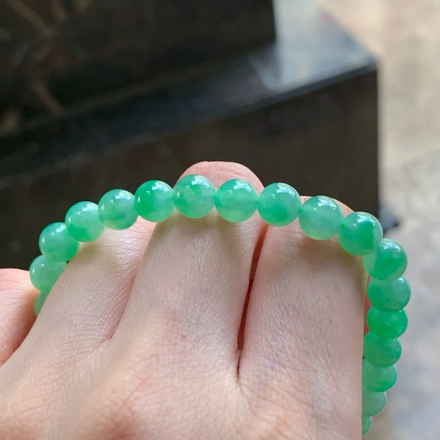 糯冰果绿手串
种好水润