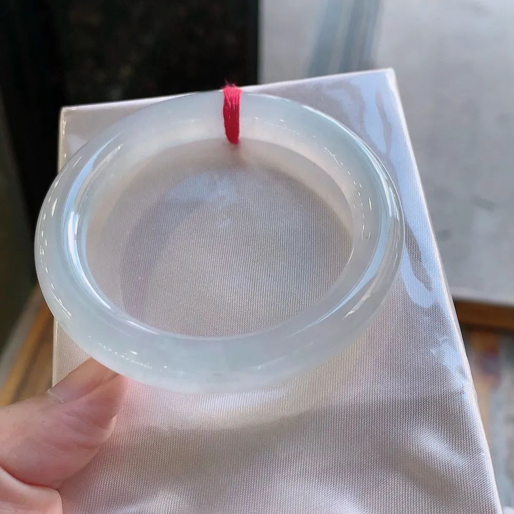 圆条冰玻白月光 无瑕 尺寸:52.1/9.9 种水好🥰🥰