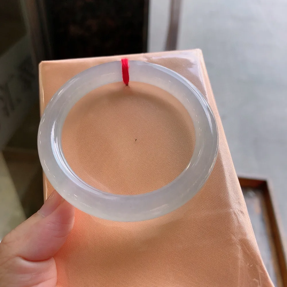 圆条高冰白月光 无瑕 尺寸:53.1/8.5 种水好️️