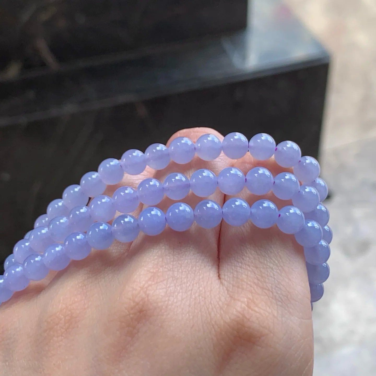 冰种春色珠链
种色俱佳 水润清爽