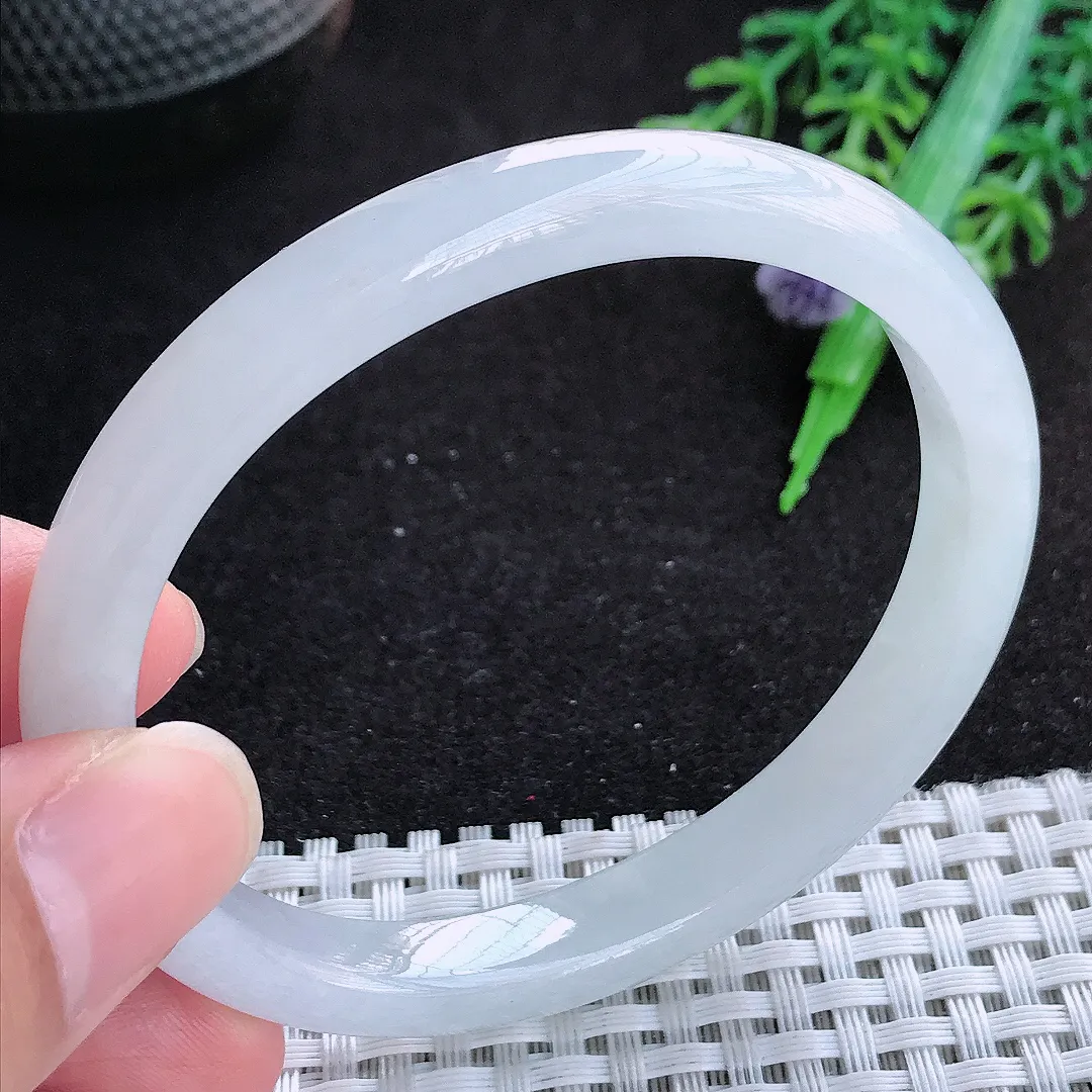 自然光57.5/53/9/7老坑秀气冰润贵妃手镯天然翡翠玉镯百搭女款