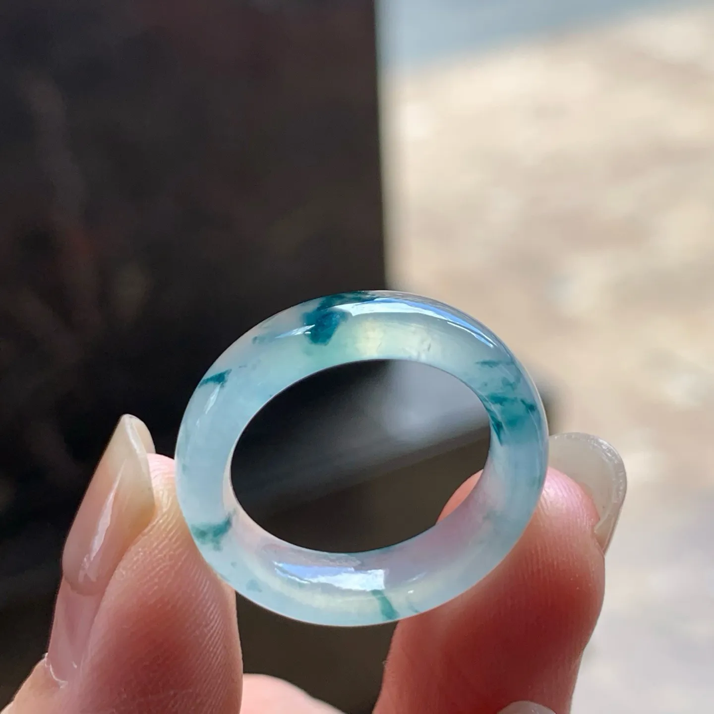 冰种飘花指环
种老水足