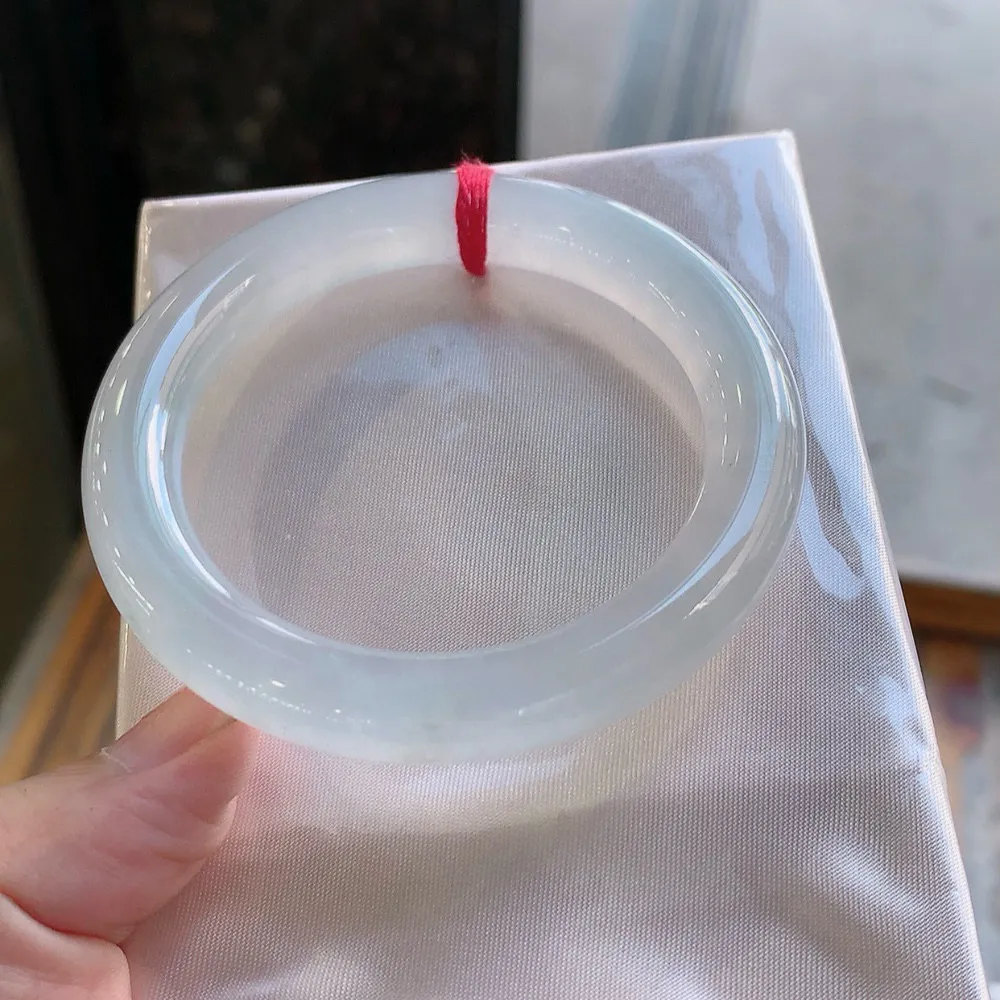 圆条冰玻白月光 无瑕 尺寸:52.1/9.9 种水好🥰🥰