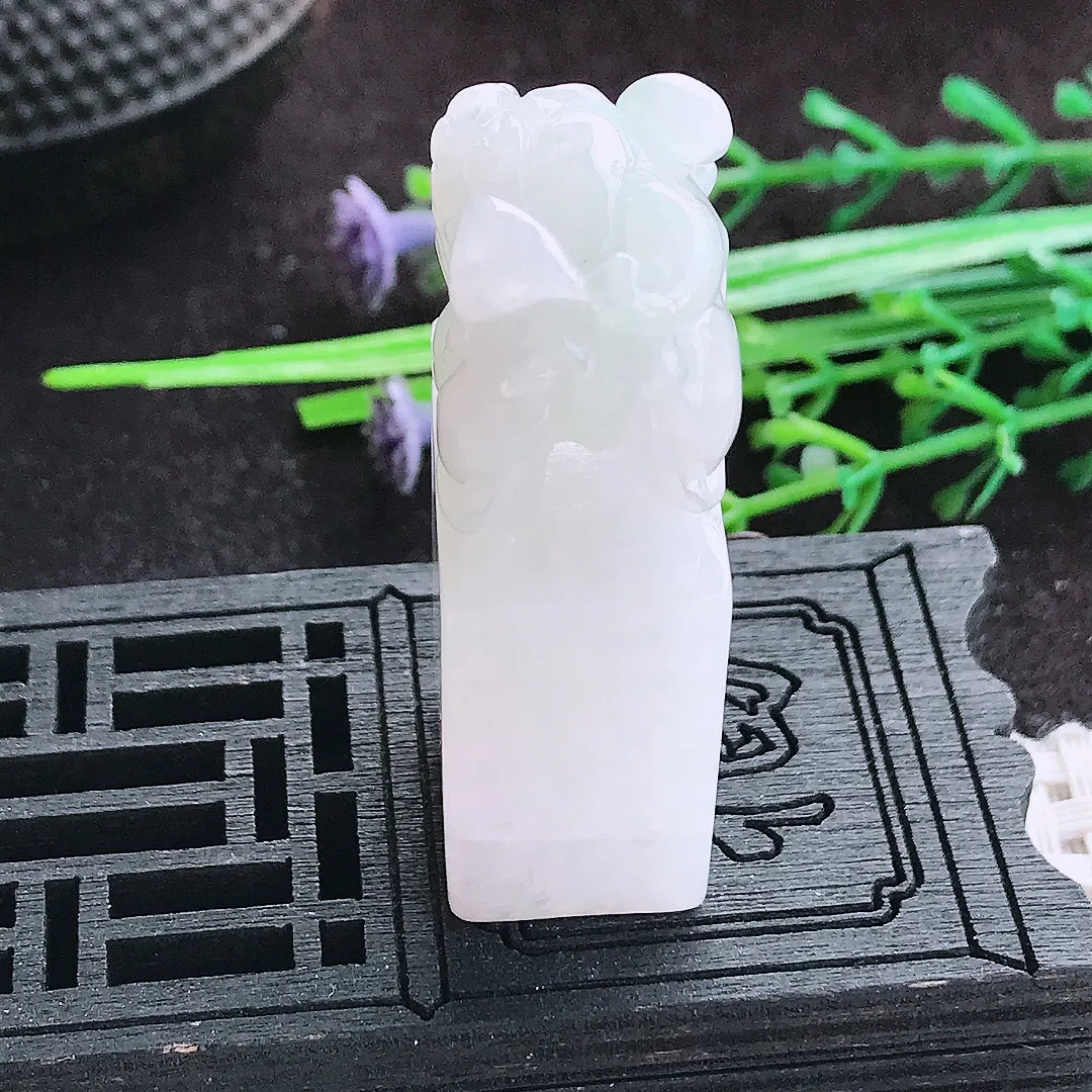 自然光45.6/17.8/14.3老坑秀气冰润貔貅印章天然翡翠玉坠