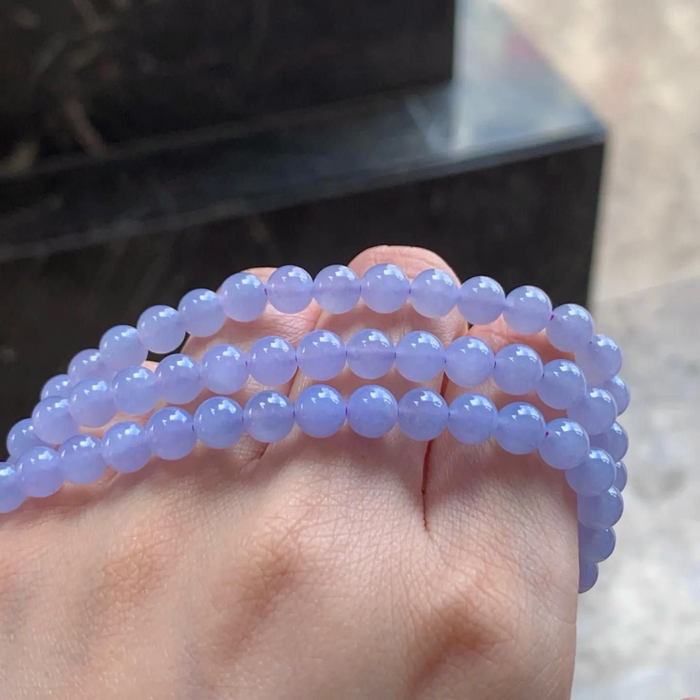 冰种春色珠链
种色俱佳 水润清爽