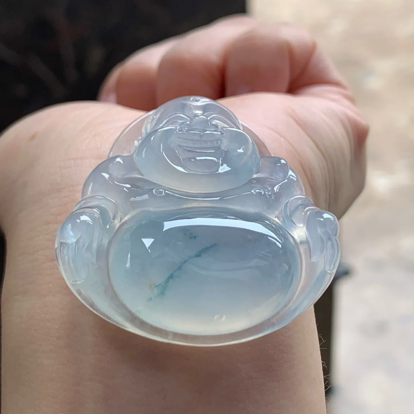 冰种飘花坐佛