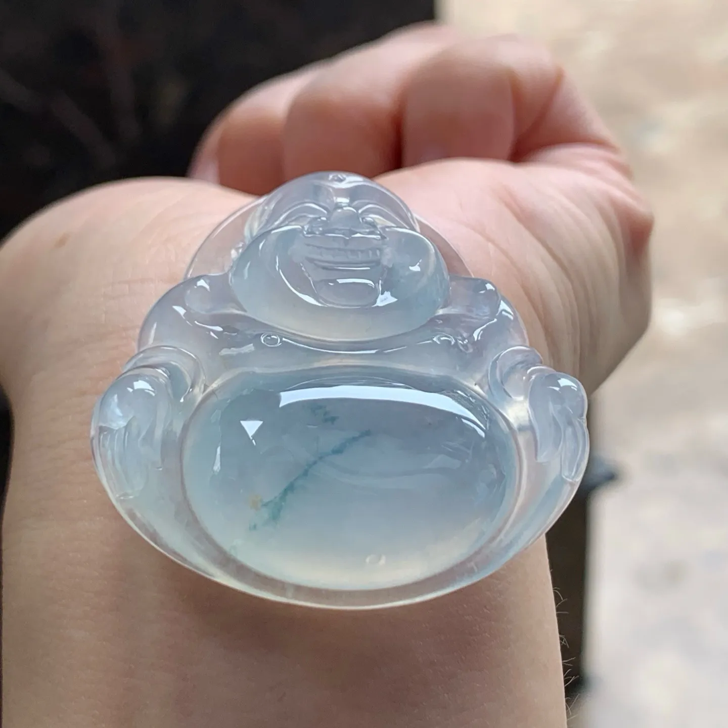 冰种飘花坐佛
