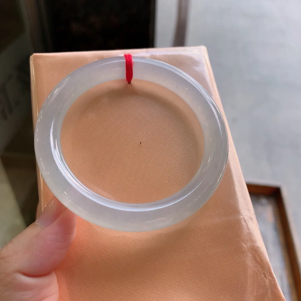 圆条高冰白月光 无瑕 尺寸:53.1/8.5 种水好️️