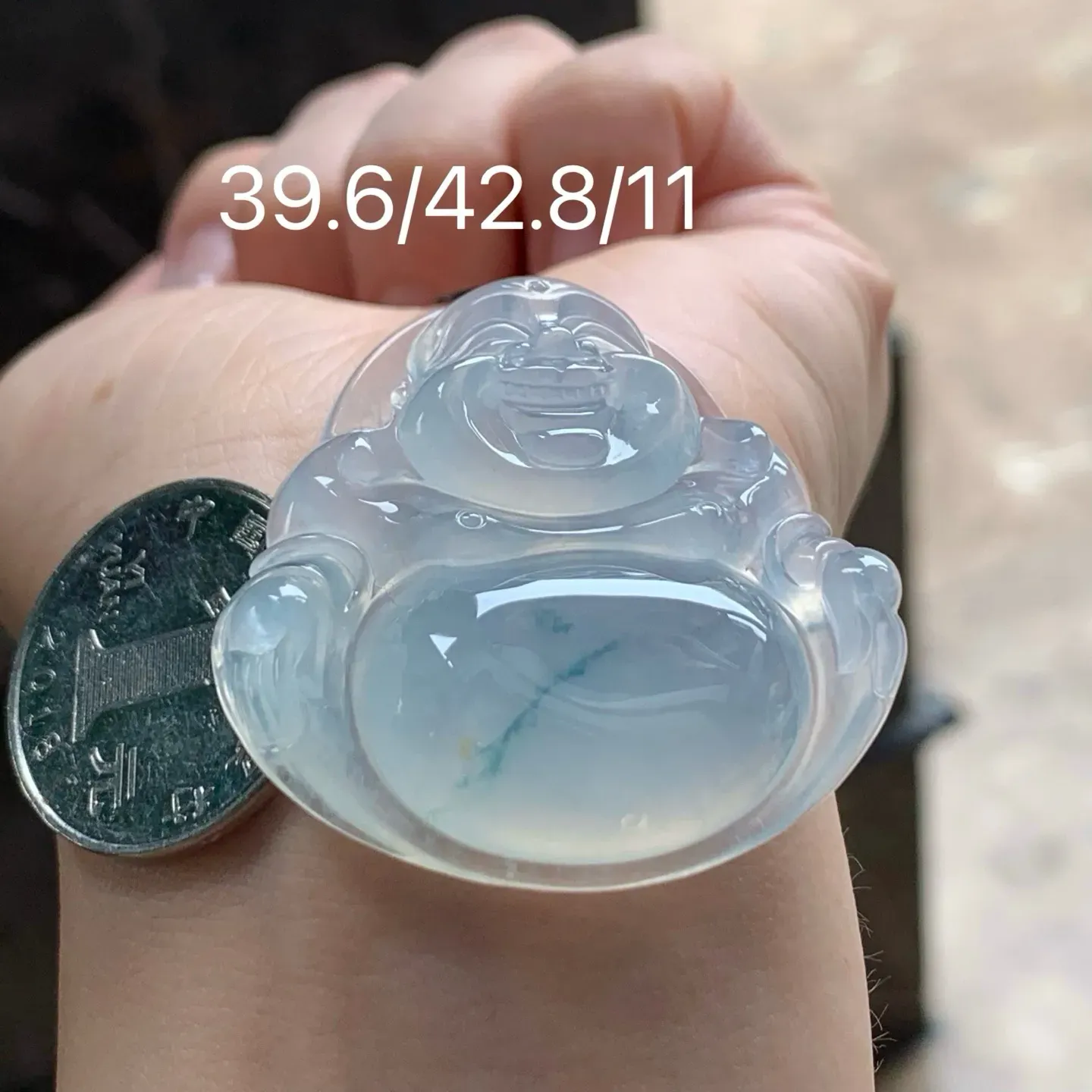 冰种飘花坐佛