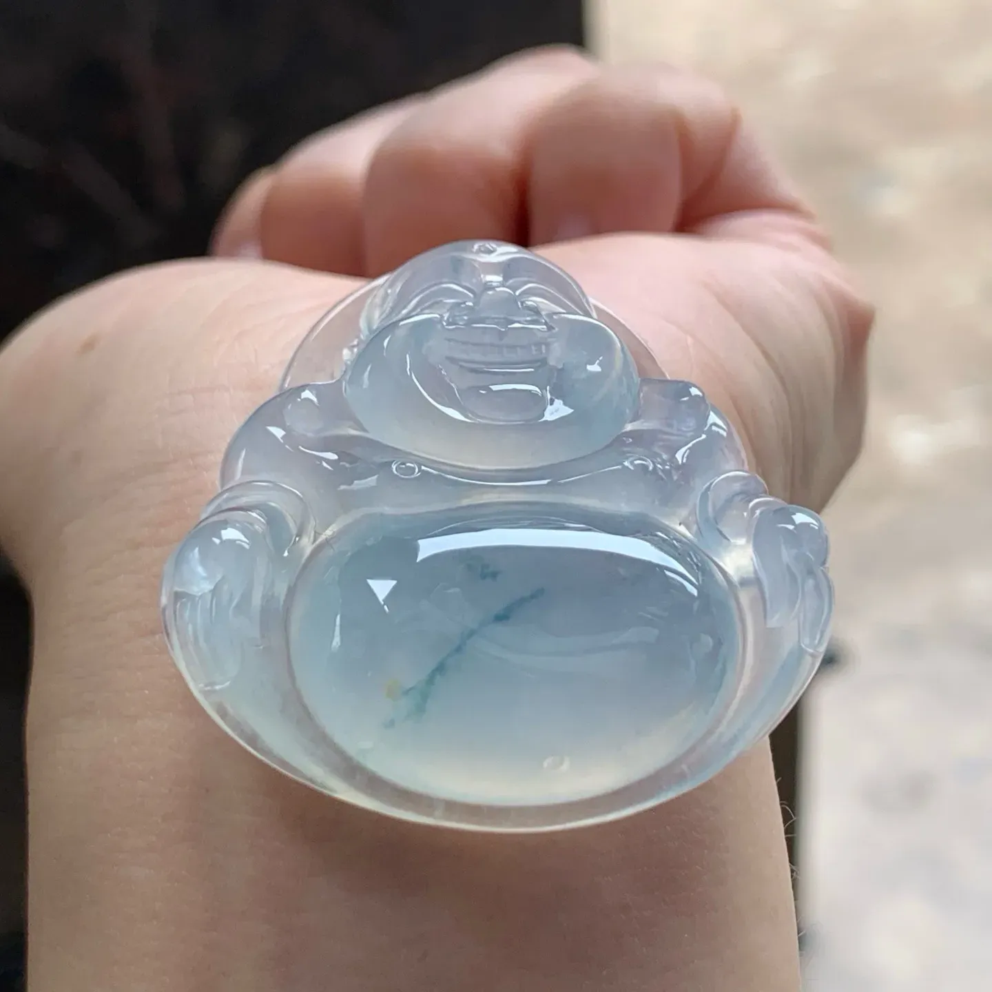 冰种飘花坐佛
