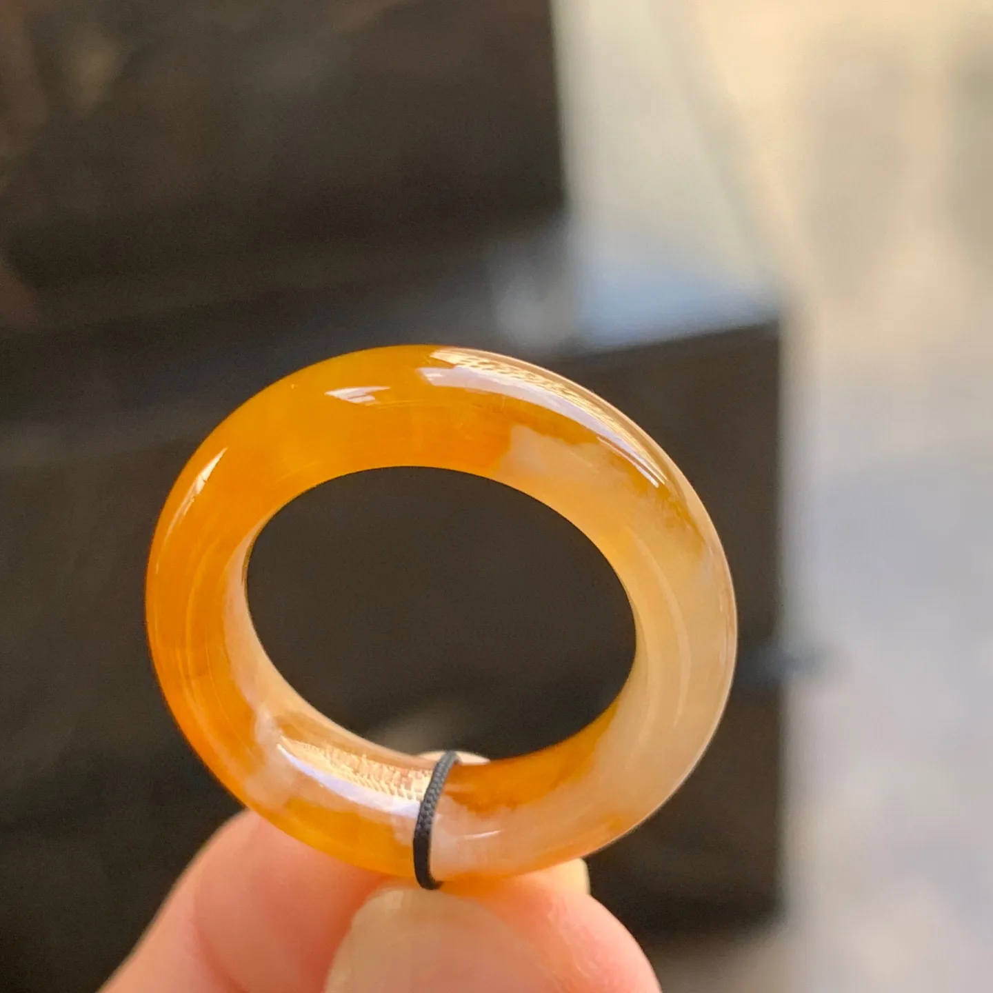 黄翡指环 颜色艳丽漂亮