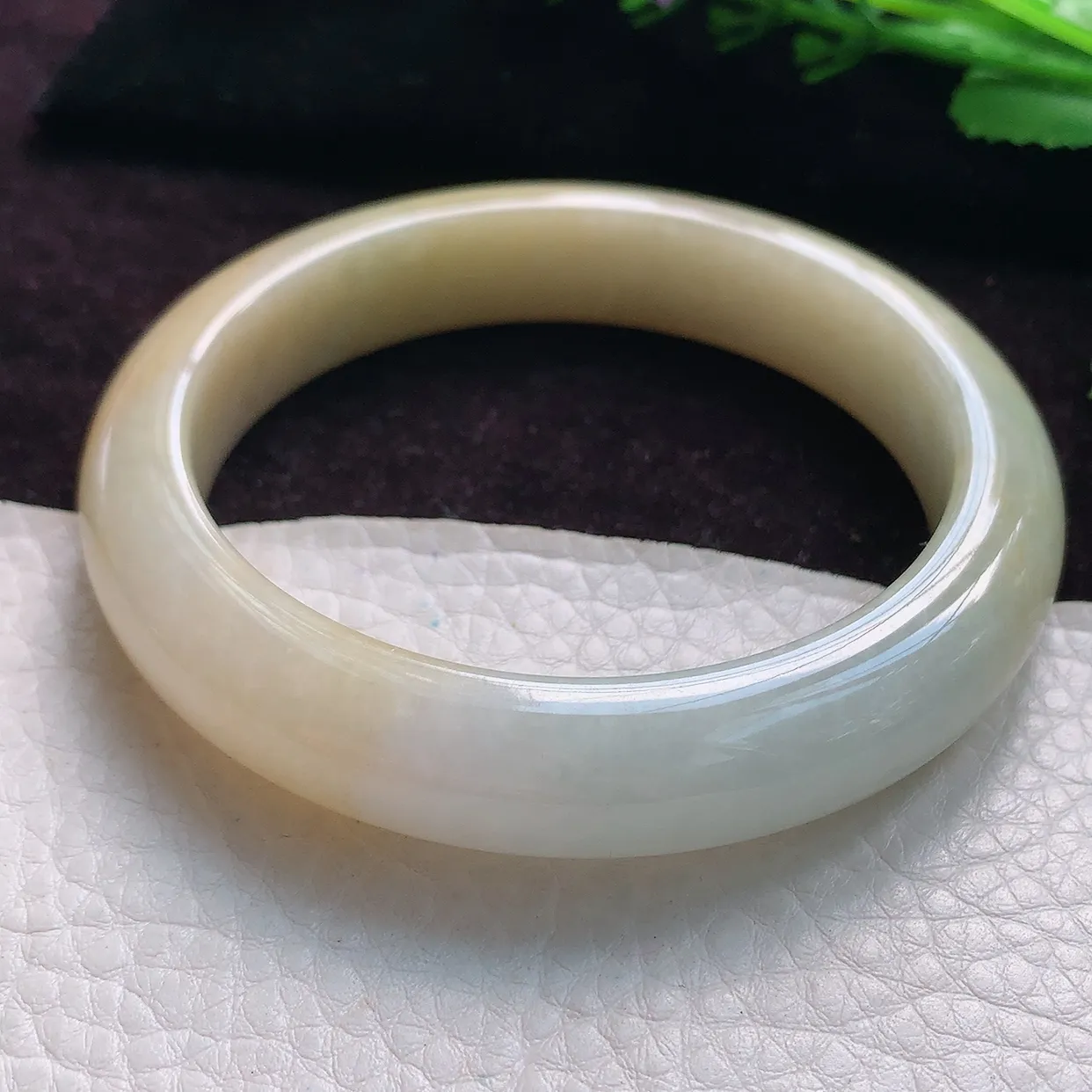 mq大圈口60.5*12.6*9平安镯 缅甸翡翠手镯双彩宽边厚装玉手镯 珠宝玉手环