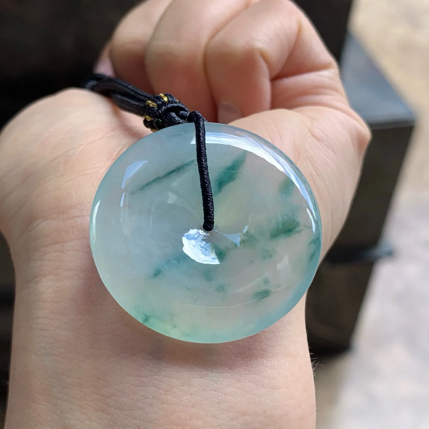 蓝花平安扣
平安顺遂～