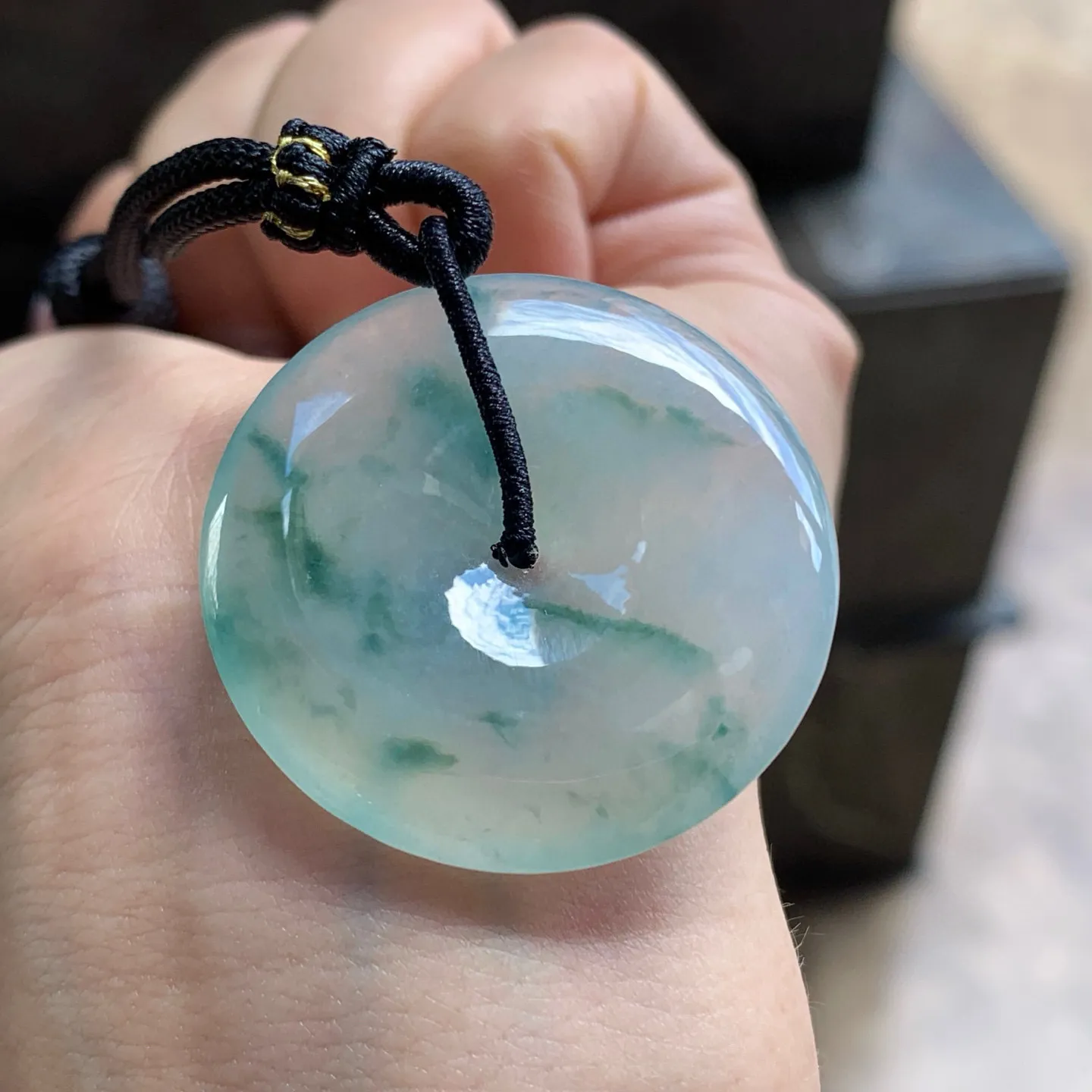 蓝花平安扣
平安顺遂～