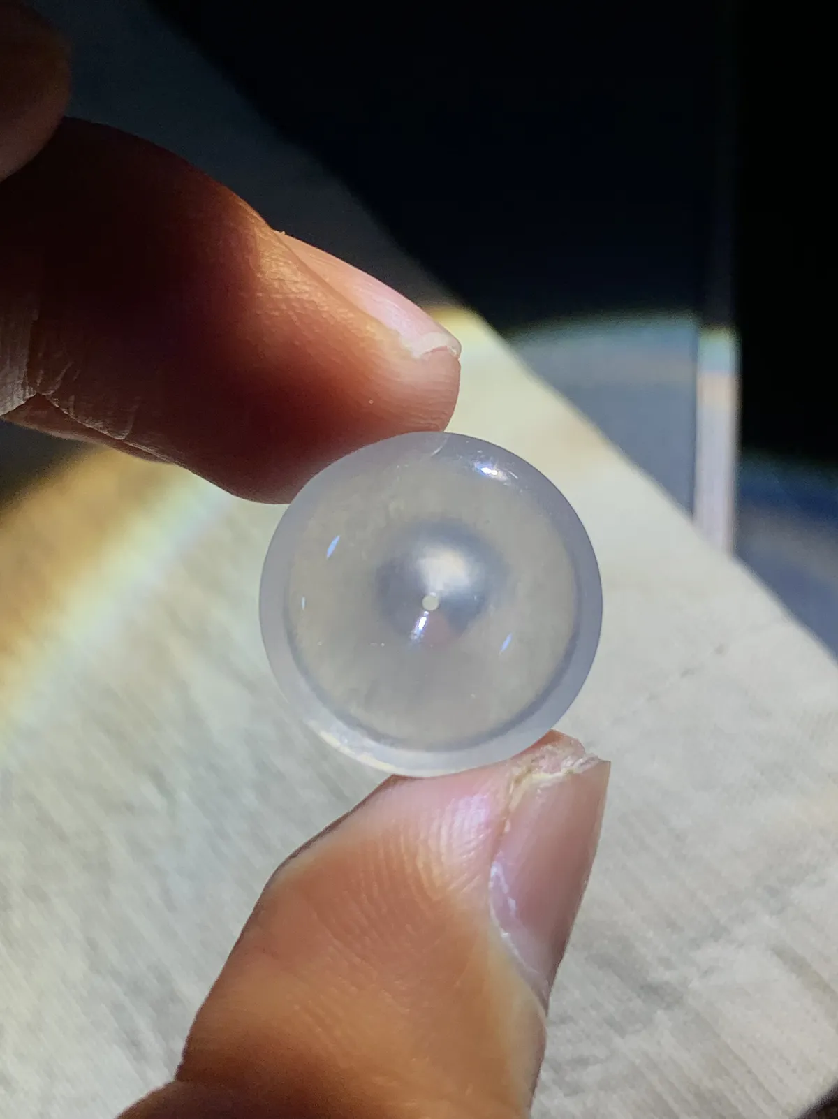 白冰平安扣子，18.8-4.5mm，